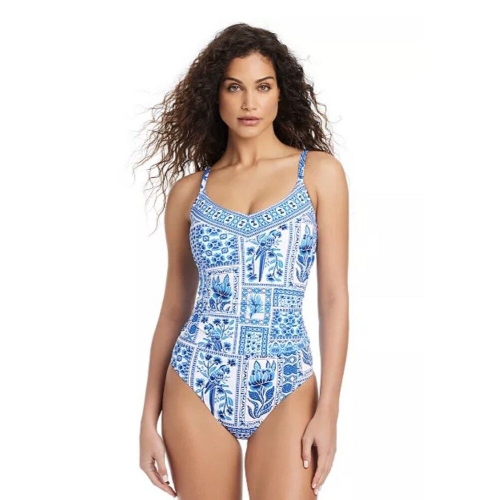 Beyond Control Sea Life One-Piece Tummy Control Swimsuit Size 12 NWT $129